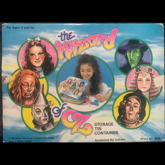 Vintage.  Wizard of Oz Tin with cardboard slip cover used - Picture 2 of 6